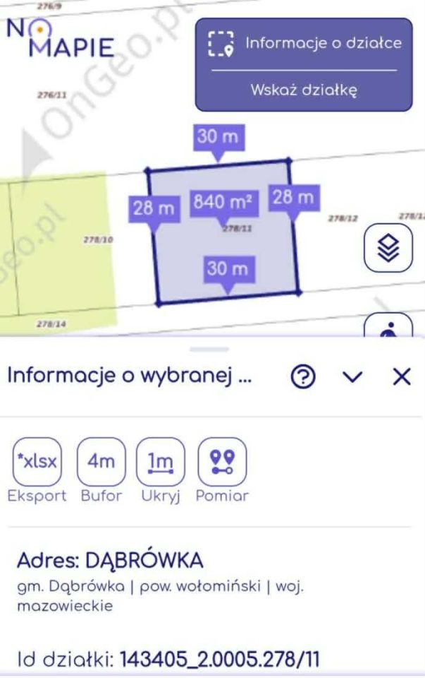 Działka budowlana Dąbrówka. Zdjęcie 3