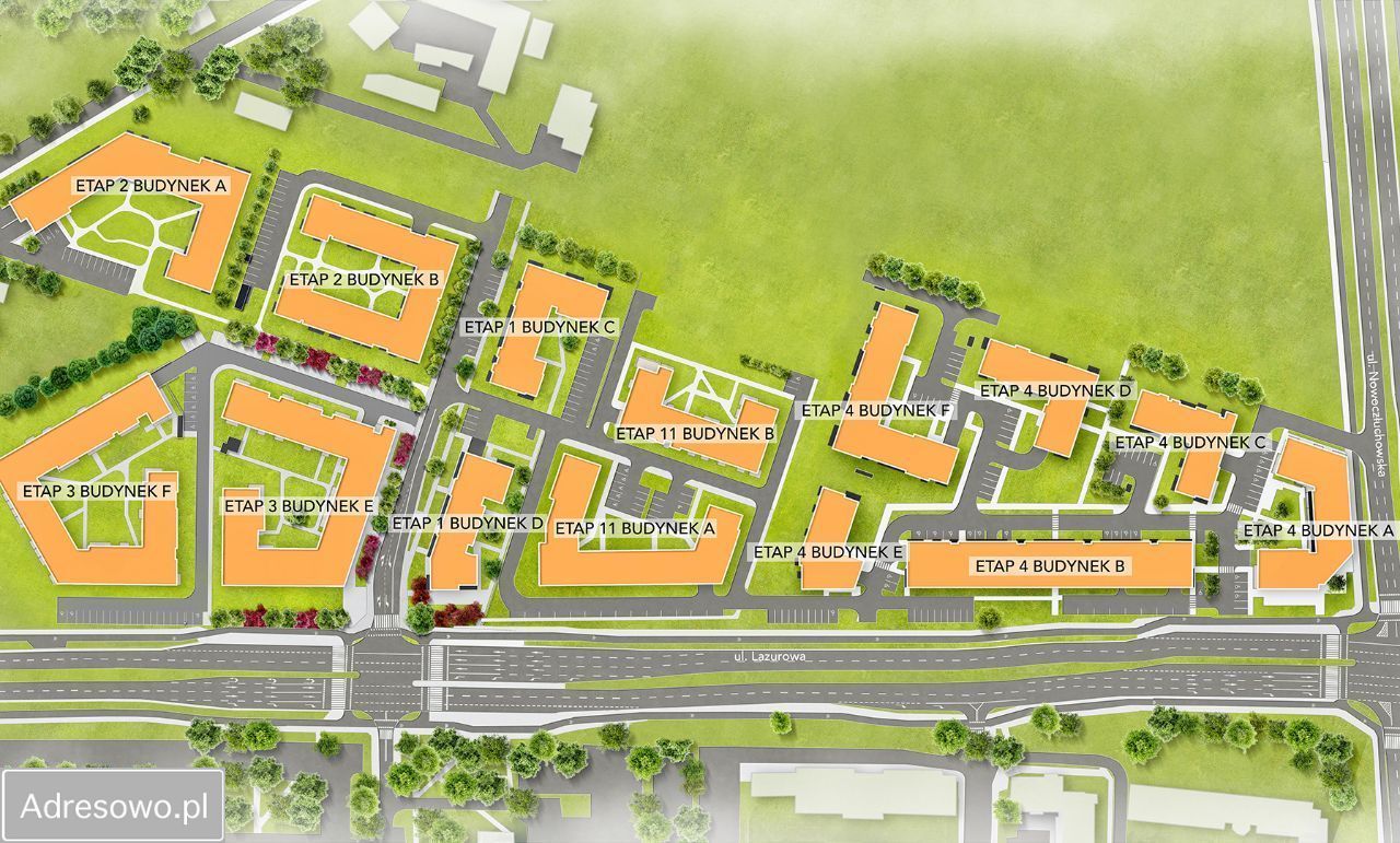 Mieszkanie 3-pokojowe Warszawa Chrzanów, ul. Lazurowa