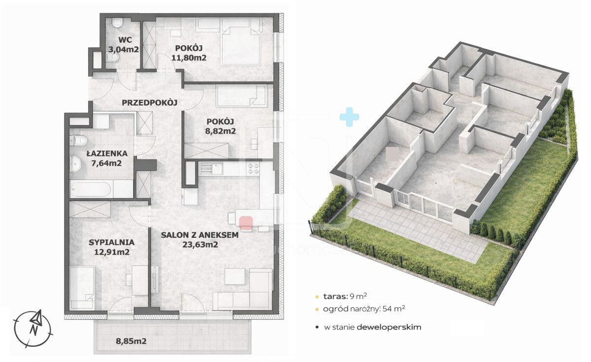Mieszkanie 4-pokojowe Łódź Polesie, ul. Ogrodowa. Zdjęcie 5