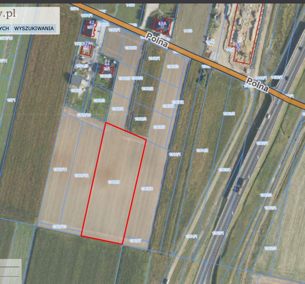 Działka inwestycyjna Baranów, ul. Polna. Zdjęcie 1