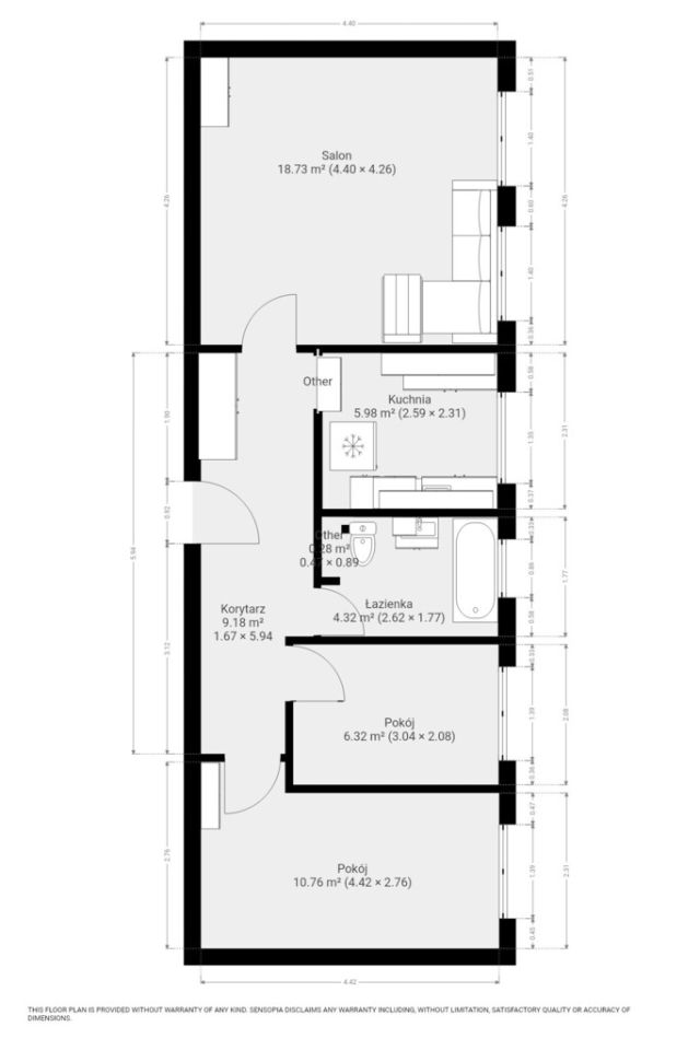 Mieszkanie 3-pokojowe Kłodzko, ul. Objazdowa. Zdjęcie 12