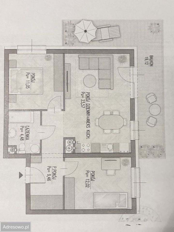Mieszkanie 3-pokojowe Białystok Wysoki Stoczek, al. Jana Pawła II. Zdjęcie 5