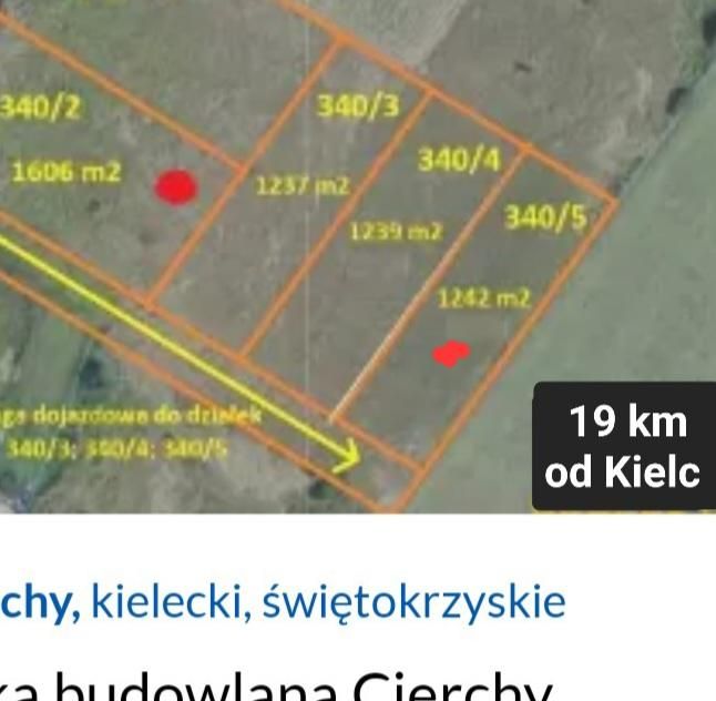 Działka budowlana Cierchy Błądzików