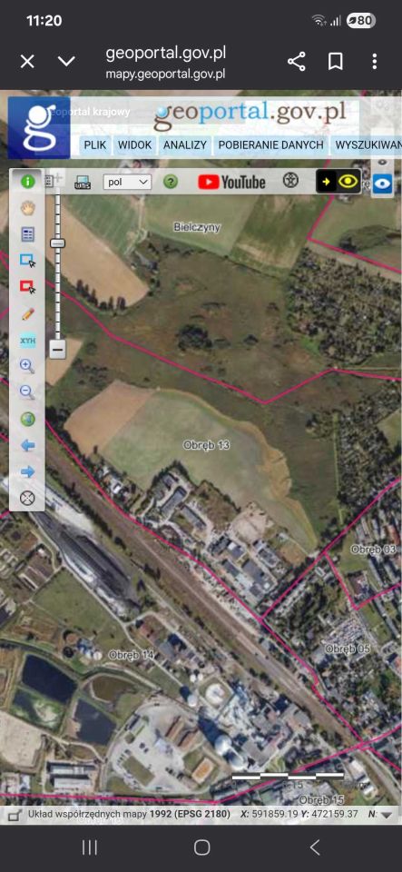 Działka inwestycyjna Chełmża