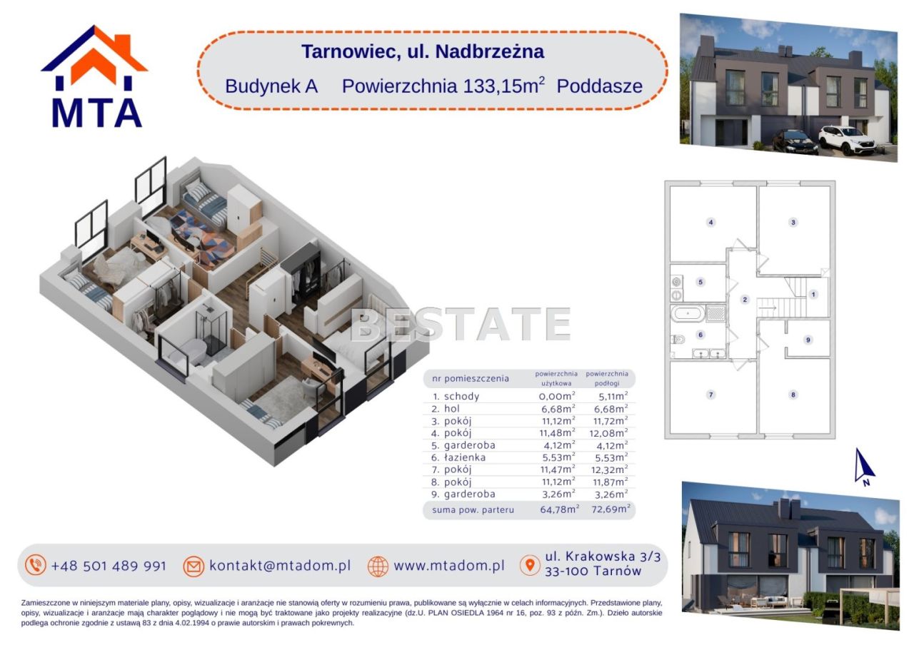 bliźniak, 5 pokoi Tarnowiec. Zdjęcie 3