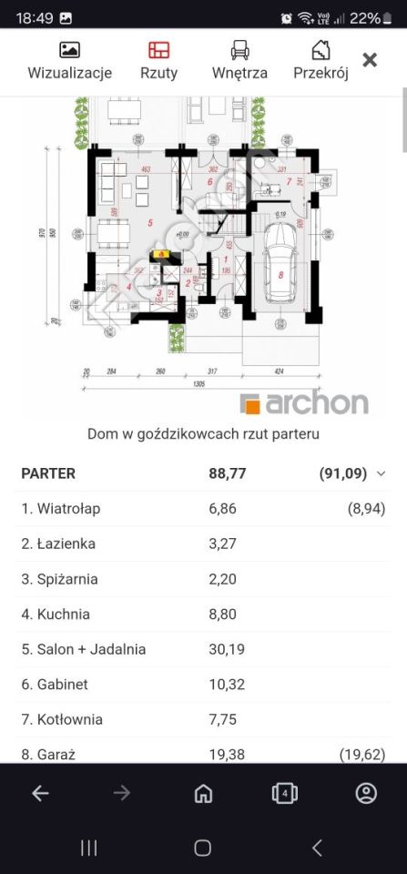 dom wolnostojący Ocieka. Zdjęcie 8