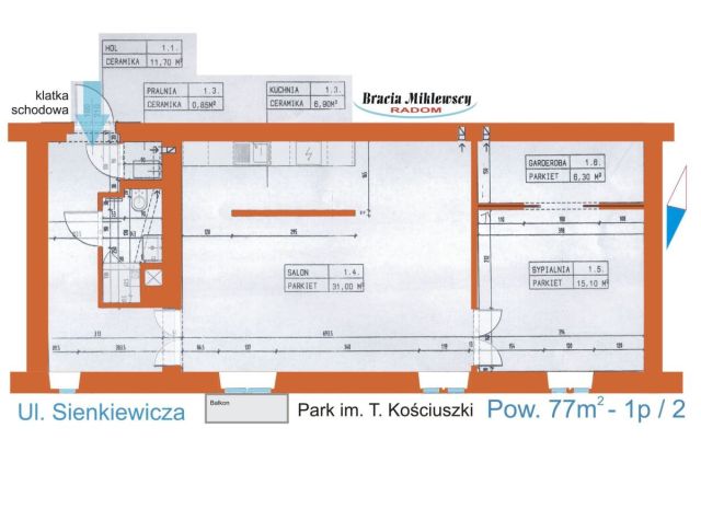 Mieszkanie 2-pokojowe Radom Śródmieście, ul. Henryka Sienkiewicza. Zdjęcie 15