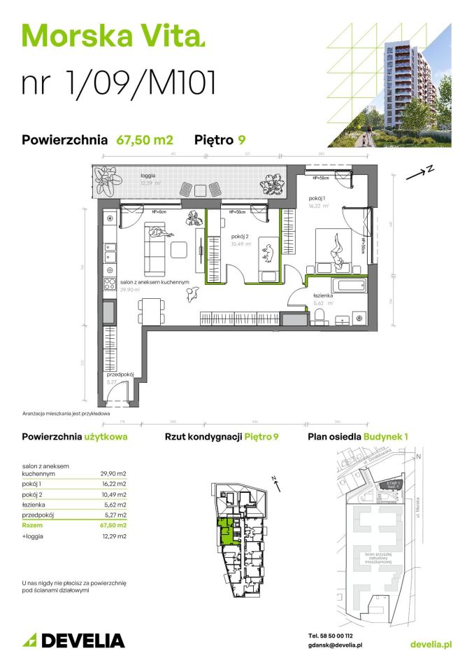 Mieszkanie 3-pokojowe Gdynia Leszczynki, ul. Działdowska. Zdjęcie 7