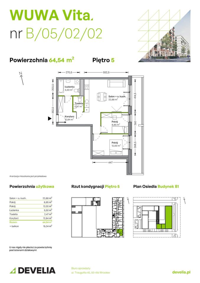 Mieszkanie 3-pokojowe Wrocław Żerniki, ul. Tadeusza Brzozy. Zdjęcie 6