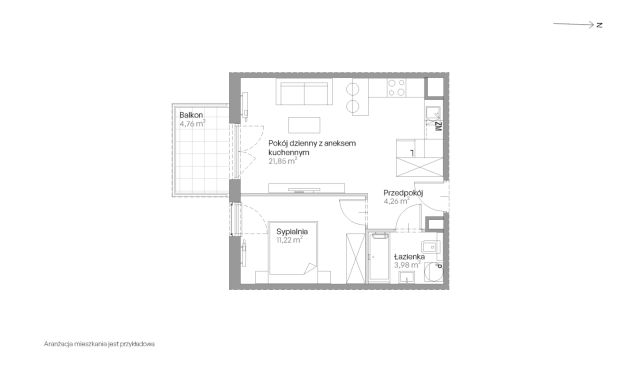 Mieszkanie 2-pokojowe Kraków Czyżyny, ul. Romana Ciesielskiego. Zdjęcie 14
