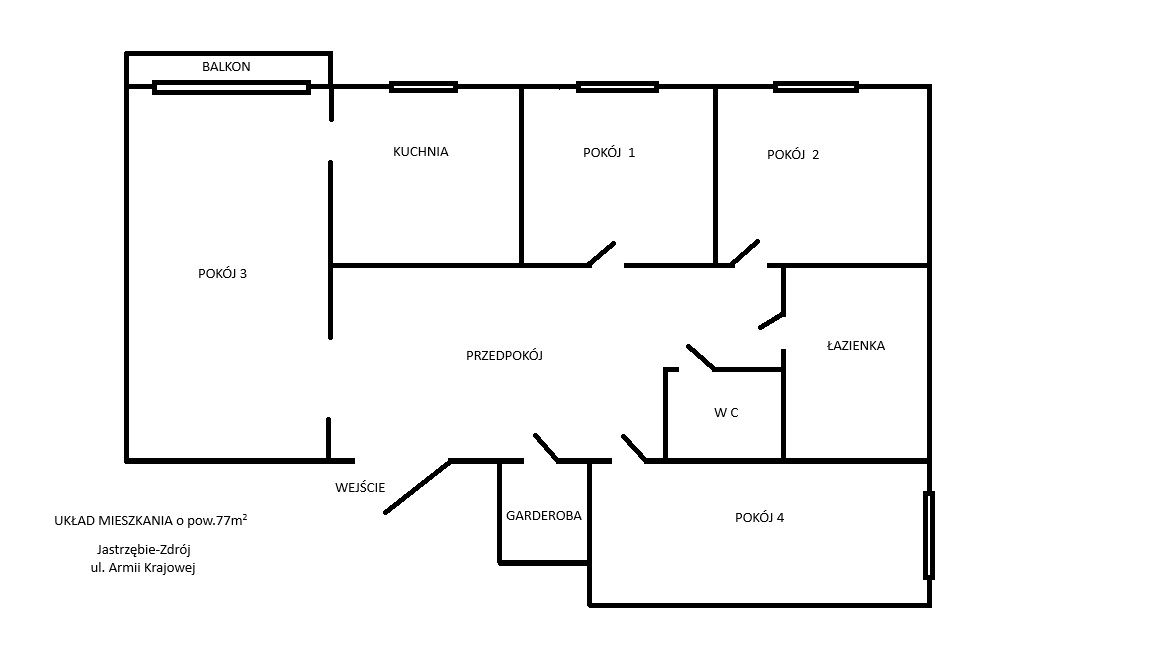 Mieszkanie 4-pokojowe Jastrzębie-Zdrój Zdrój, ul. Armii Krajowej. Zdjęcie 14