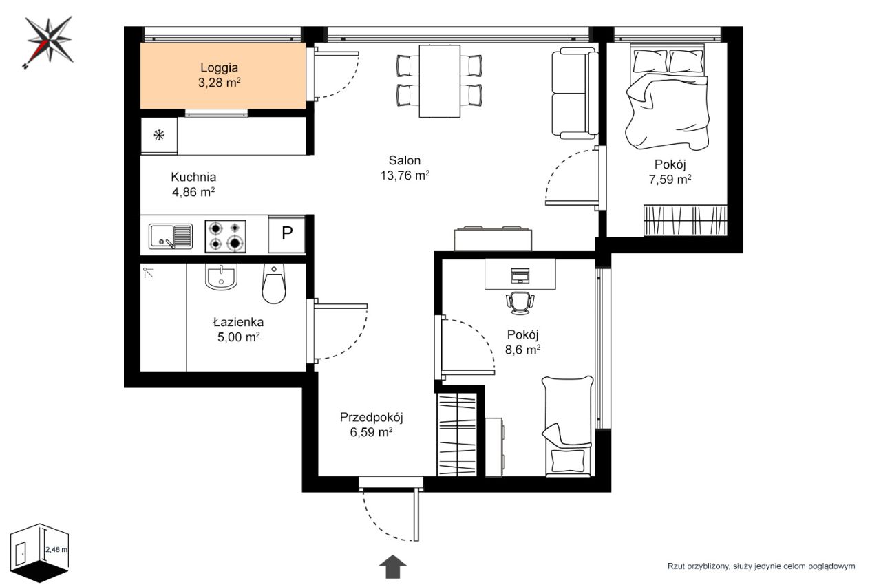 Mieszkanie 3-pokojowe Warszawa Ochota, ul. Walentego Skorochód-Majewskiego. Zdjęcie 12