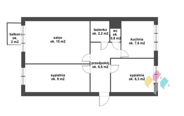 Mieszkanie 3-pokojowe Olsztyn Pojezierze, ul. Dworcowa. Zdjęcie 10