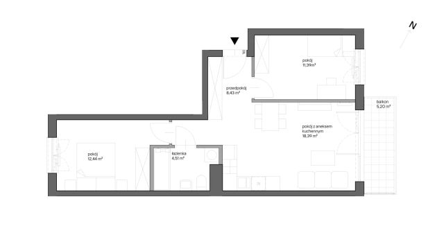 Mieszkanie 3-pokojowe Kraków Bieżanów, ul. Henryka i Karola Czeczów. Zdjęcie 7