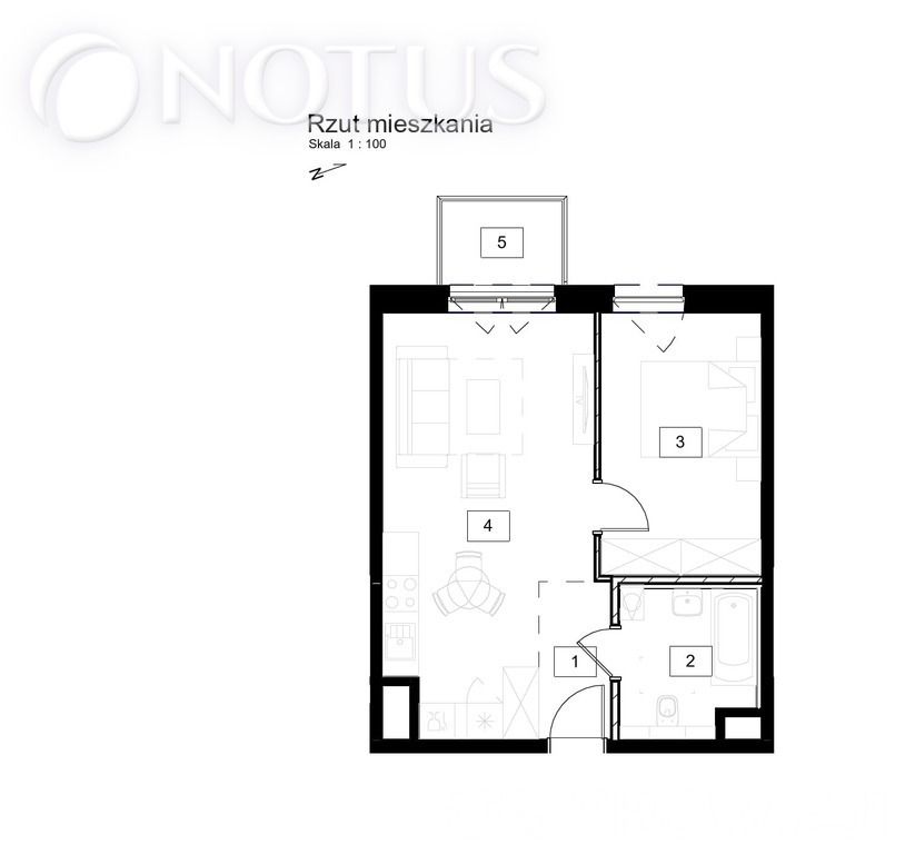 Mieszkanie 1-pokojowe Gliwice, ul. Jana Kochanowskiego. Zdjęcie 2