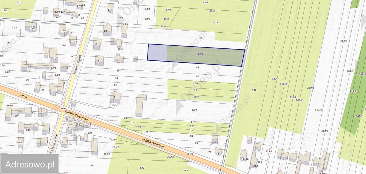 Działka inwestycyjna Nowa Wieś, ul. Wojska Polskiego. Zdjęcie 2