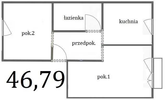 Mieszkanie 2-pokojowe Kraśnik Kraśnik Fabryczny, ul. Zygmunta Krasińskiego. Zdjęcie 1