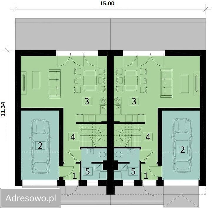 bliźniak, 4 pokoje Krobia, ul. Leszczynowa. Zdjęcie 15