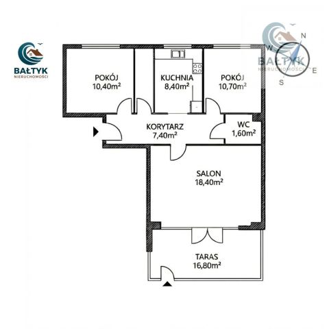 Mieszkanie 3-pokojowe Gdańsk Morena, ul. Morenowe Wzgórze. Zdjęcie 11