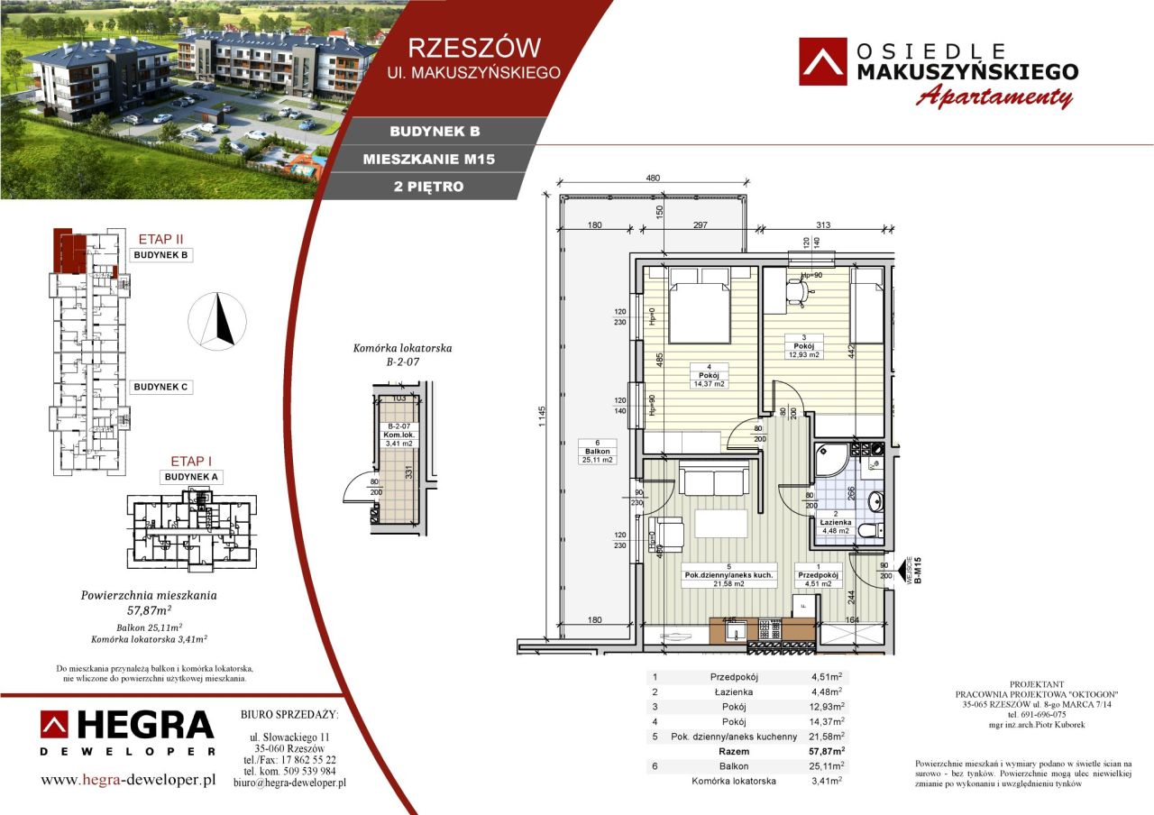 Mieszkanie 3-pokojowe Rzeszów Drabinianka, ul. Makuszyńskiego. Zdjęcie 10