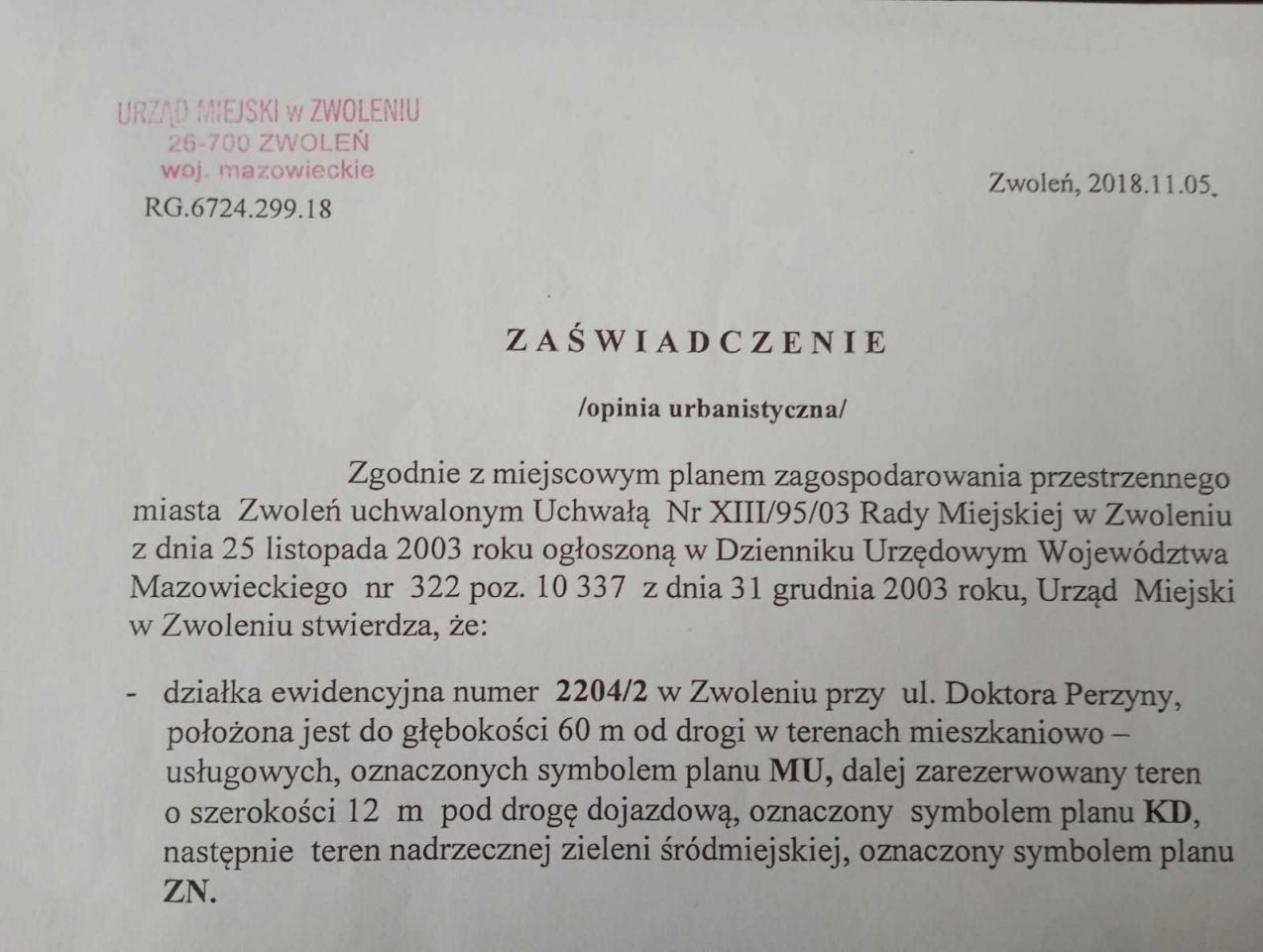 Działka rolno-budowlana Zwoleń, ul. dr. Perzyny. Zdjęcie 4