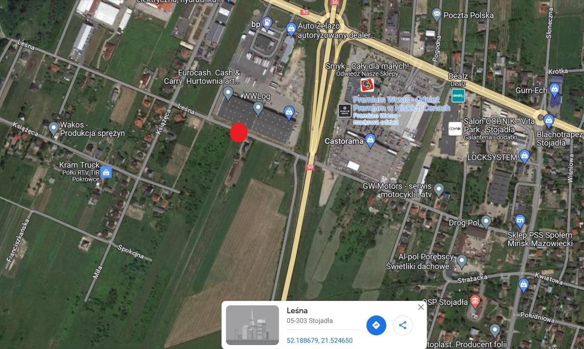 Działka rolno-budowlana Stojadła, ul. Leśna. Zdjęcie 5