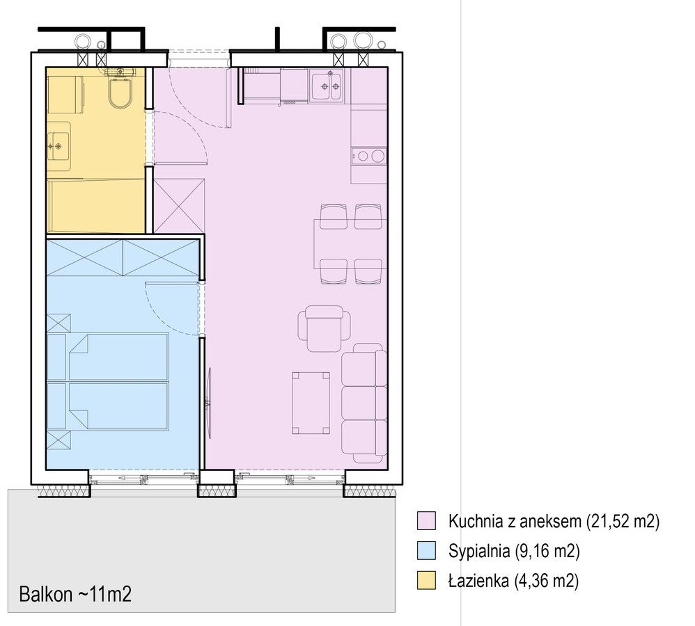 Mieszkanie 2-pokojowe Sianożęty, ul. Sztormowa. Zdjęcie 8