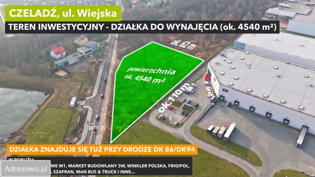 Działka inwestycyjna Czeladź, ul. Wiejska. Zdjęcie 1