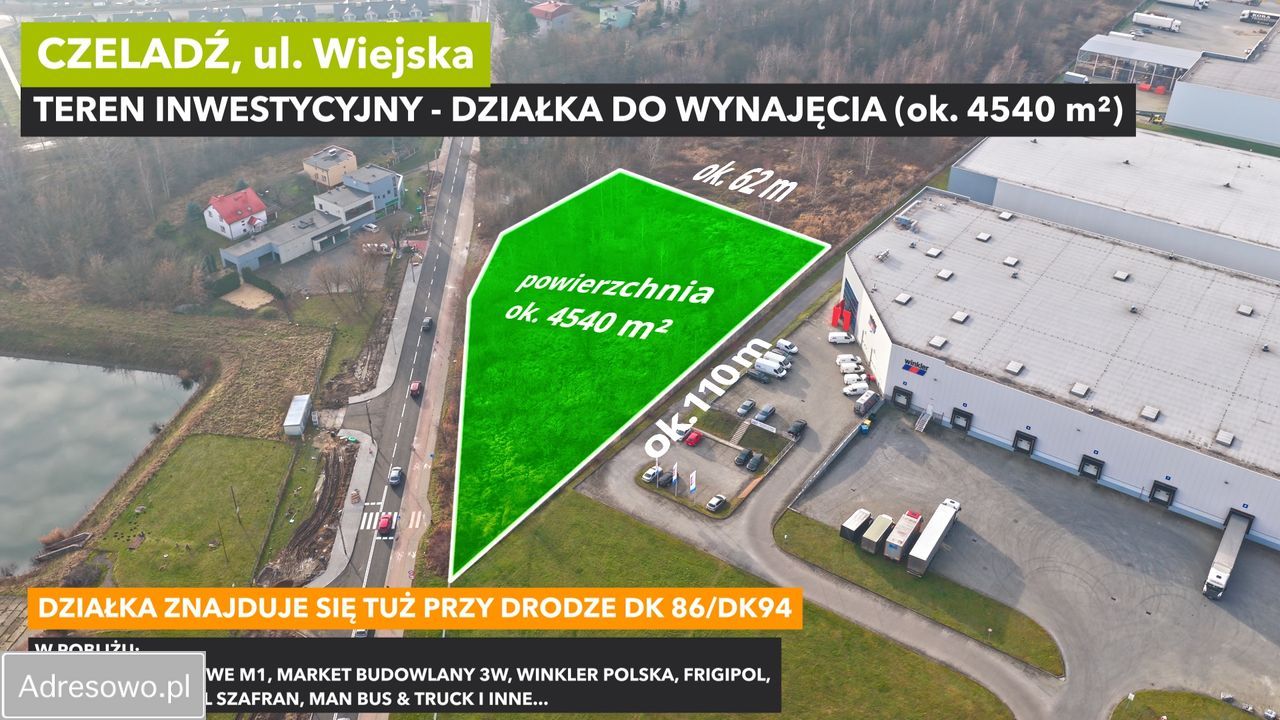 Działka inwestycyjna Czeladź, ul. Wiejska. Zdjęcie 1