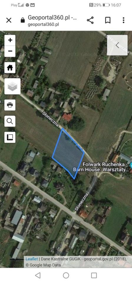 Działka rolna Ruchna