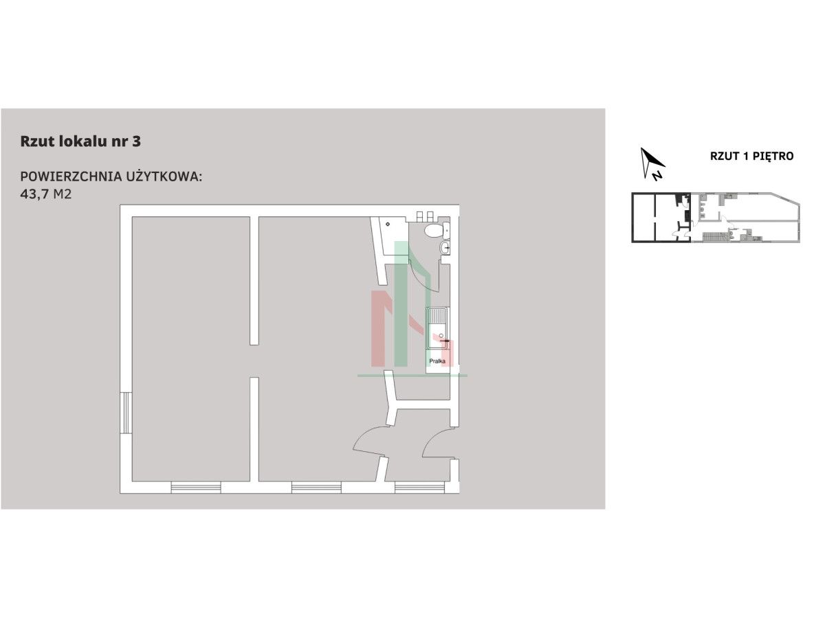 Mieszkanie 2-pokojowe Starogard Gdański Centrum. Zdjęcie 12