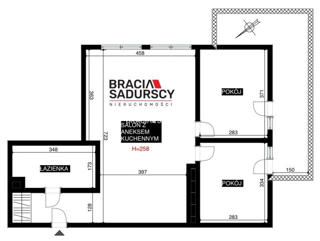 Mieszkanie 3-pokojowe Kraków Podgórze, ul. Koszykarska. Zdjęcie 35