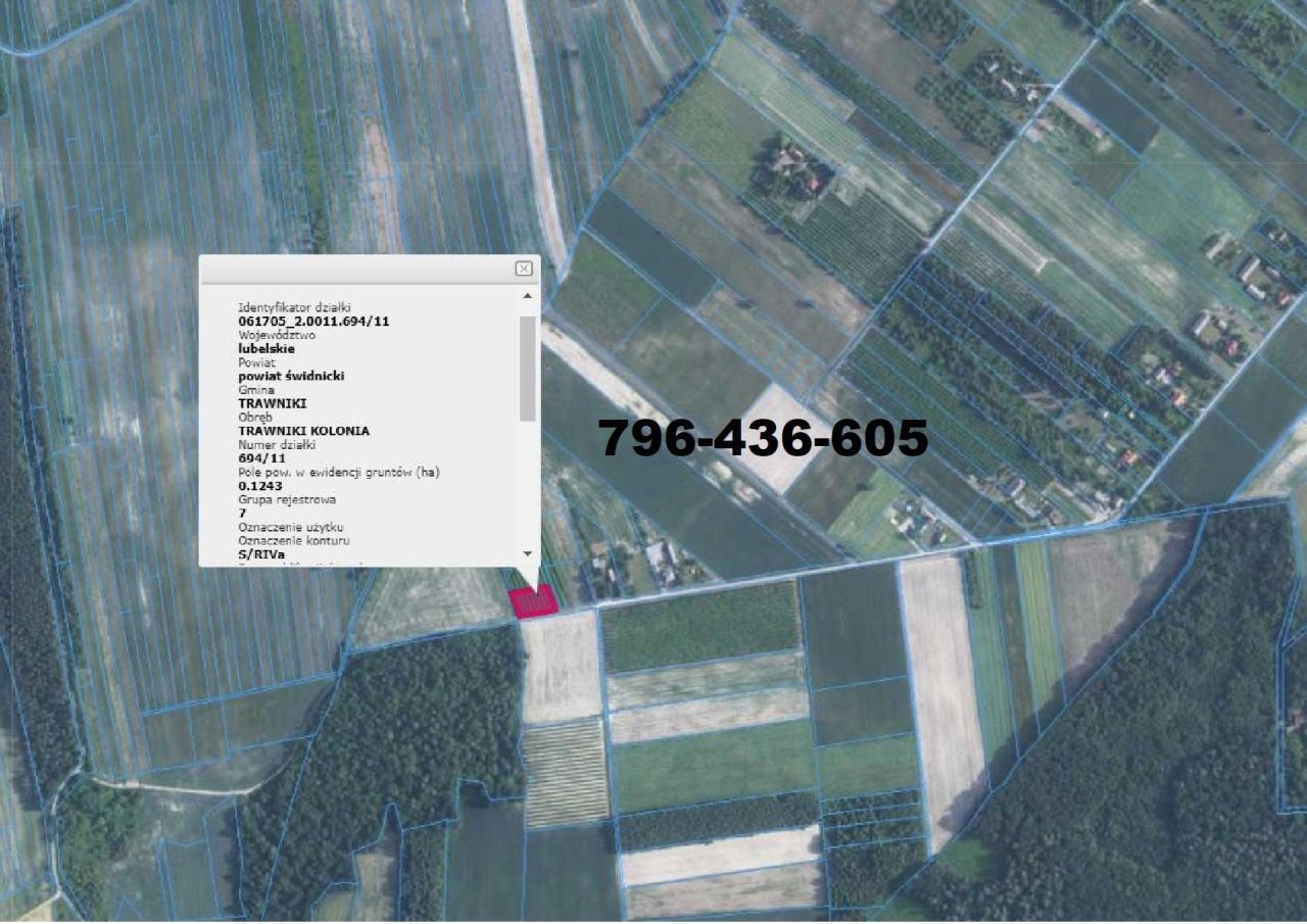 Działka budowlana Trawniki-Kolonia. Zdjęcie 1