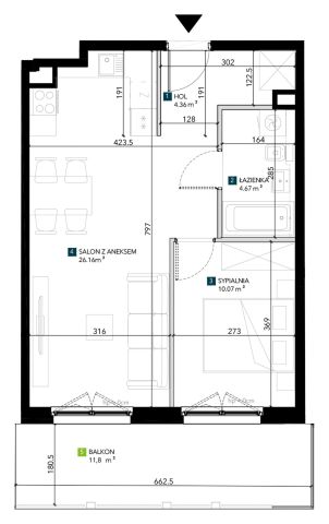 Mieszkanie 2-pokojowe Wrocław Krzyki, ul. Świeradowska. Zdjęcie 5