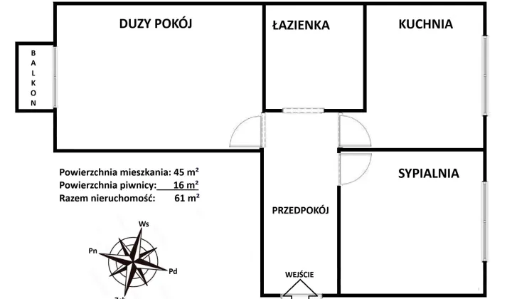 Mieszkanie 2-pokojowe Kłodawa, ul. Górnicza