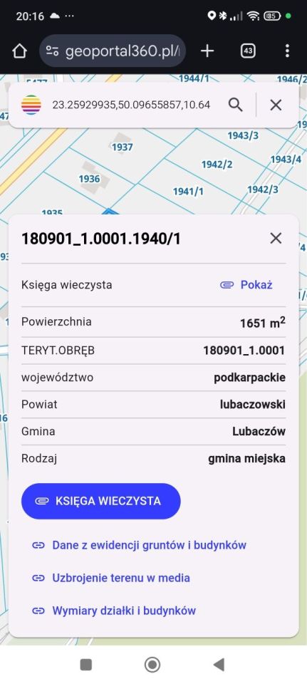 Działka budowlana Lubaczów. Zdjęcie 2