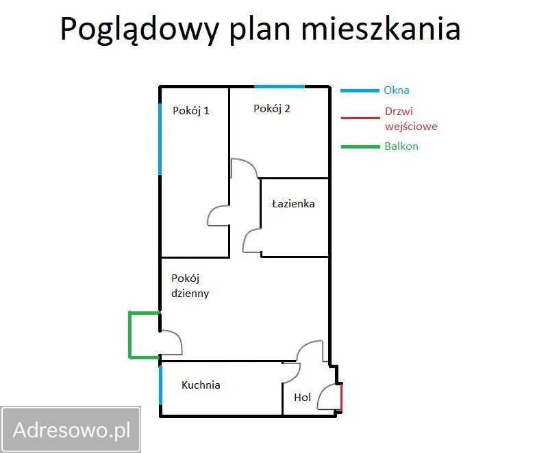 Mieszkanie 3-pokojowe Działdowo, ul. Łąkowa. Zdjęcie 2