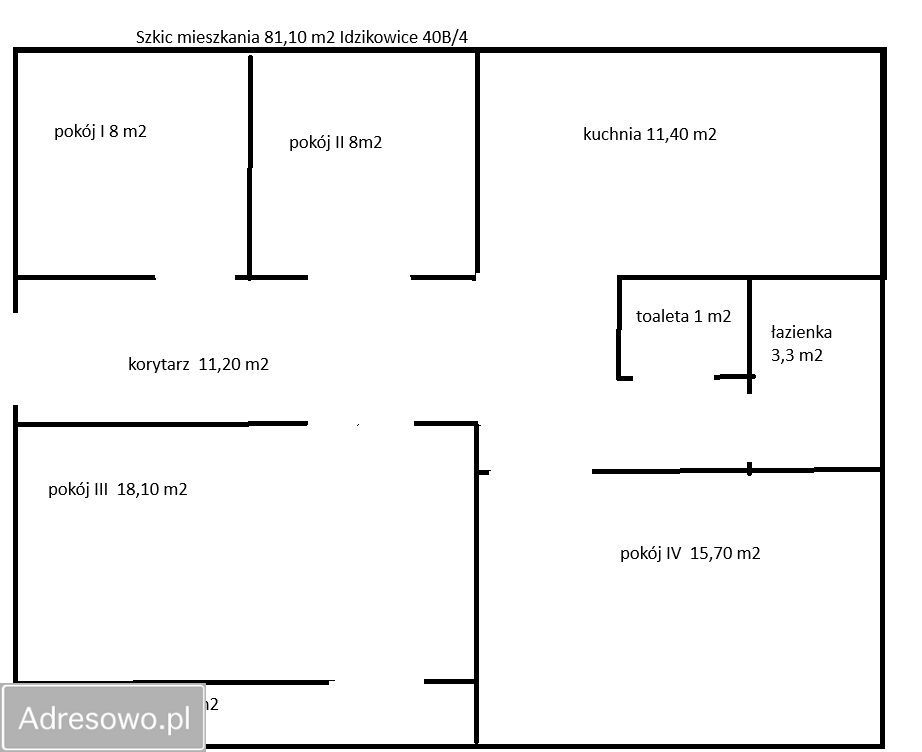 Mieszkanie 4-pokojowe Idzikowice. Zdjęcie 2