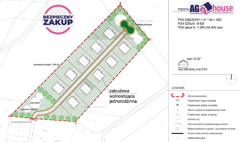 Działka inwestycyjna Mierzyno