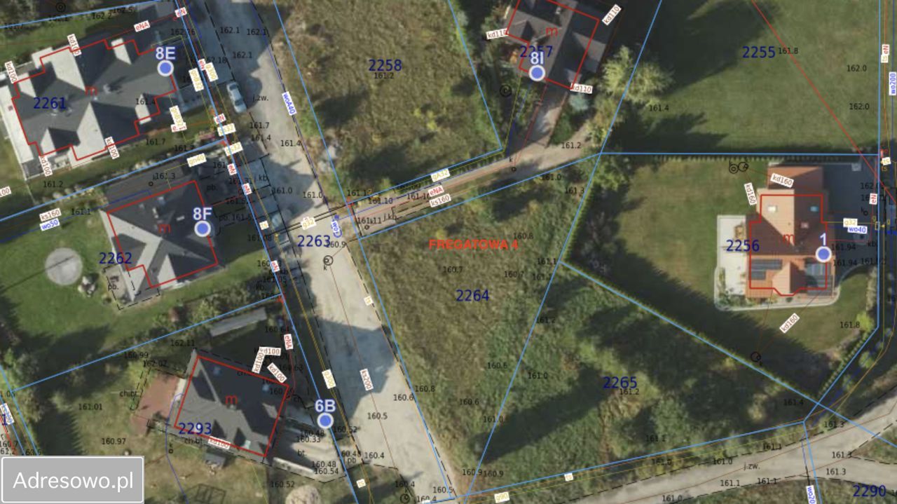 Działka budowlana Gdynia Chwarzno-Wiczlino, ul. Fregatowa