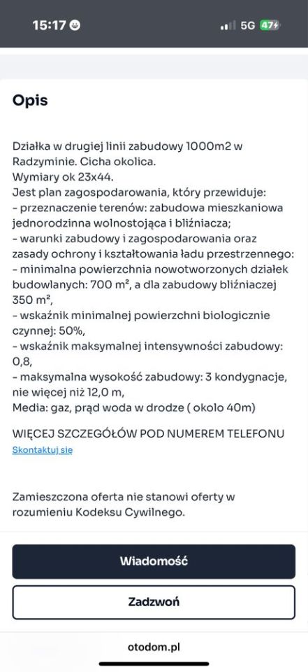Działka budowlana Radzymin, ul. Liściasta. Zdjęcie 2