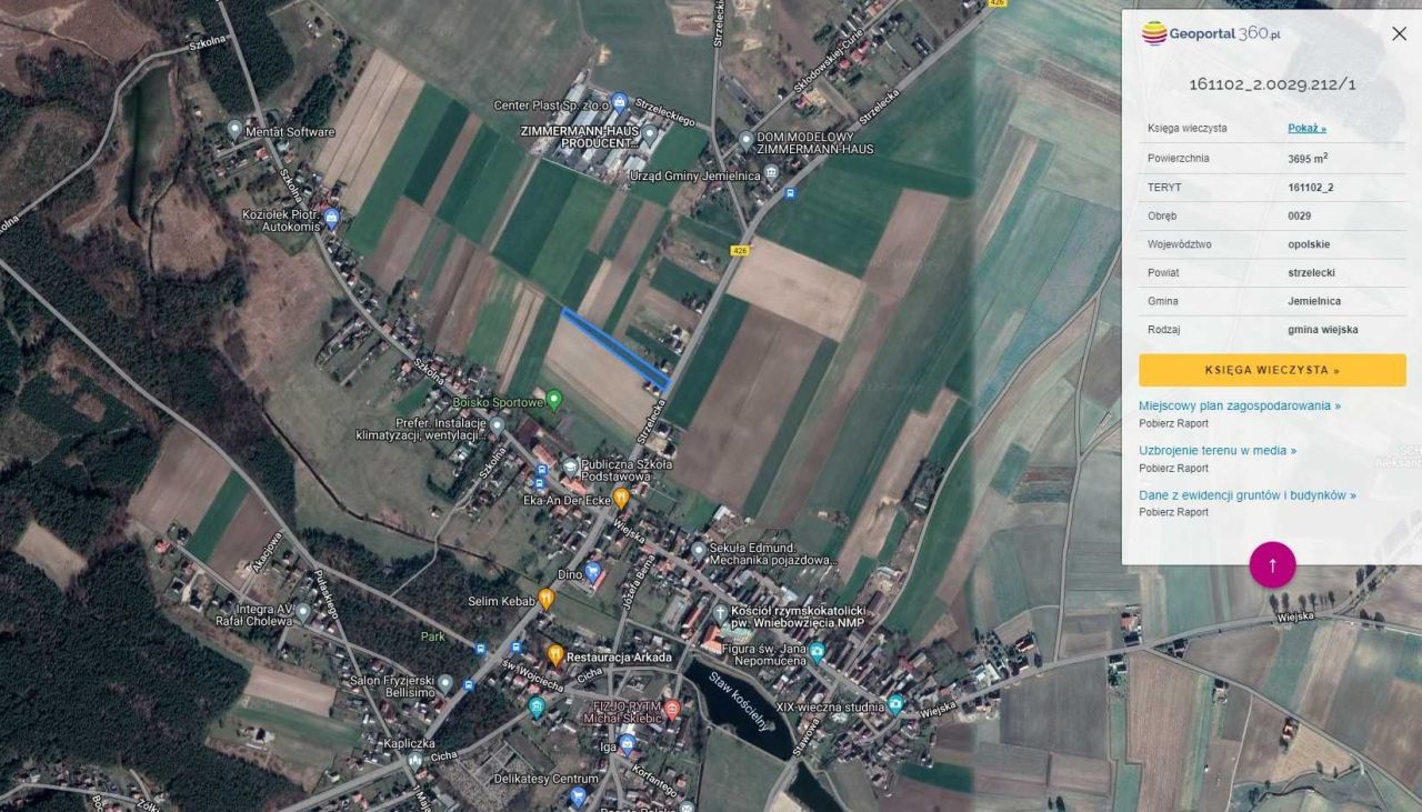 Działka rolno-budowlana Jemielnica, ul. Strzelecka. Zdjęcie 2