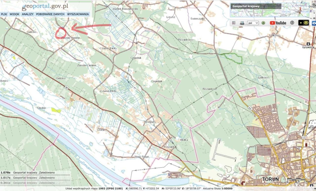 Działka budowlana Zarośle Cienkie. Zdjęcie 5