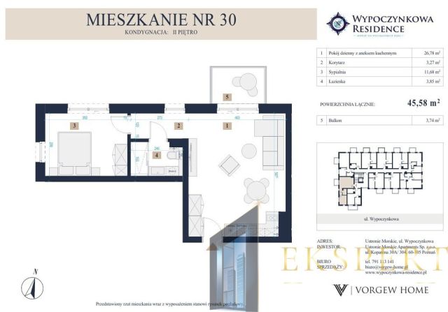 Mieszkanie 2-pokojowe Ustronie Morskie, ul. Wypoczynkowa. Zdjęcie 5