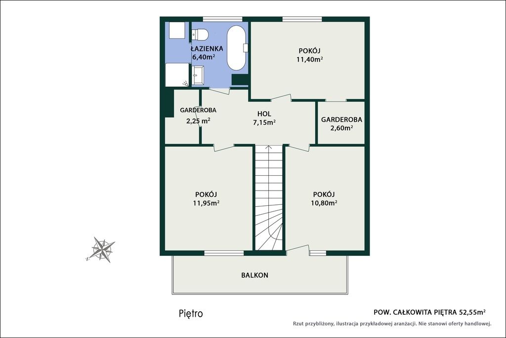 bliźniak, 4 pokoje Borowa Góra, ul. Długa. Zdjęcie 14