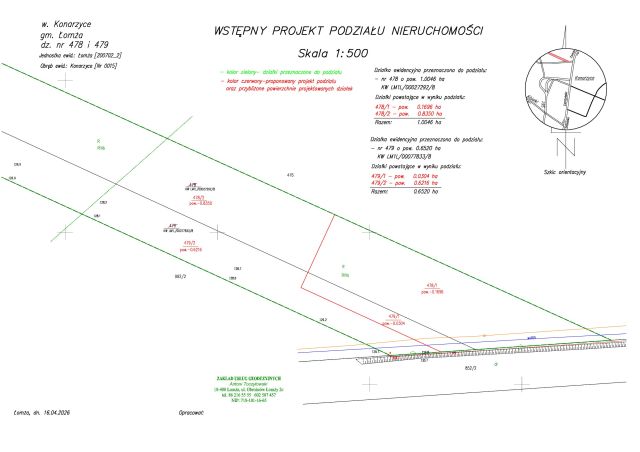 Działka inwestycyjna Konarzyce, ul. Łomżyńska. Zdjęcie 1