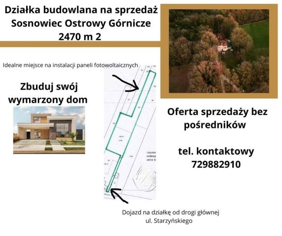 Działka budowlana Sosnowiec Ostrowy Górnicze, ul. Stefana Starzyńskiego. Zdjęcie 1