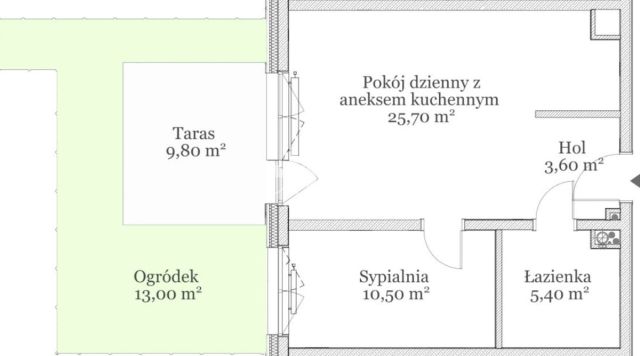 Mieszkanie 2-pokojowe Gdańsk Śródmieście, ul. ks. Jerzego Popiełuszki. Zdjęcie 15