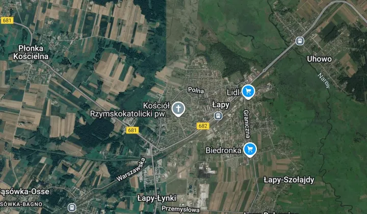 Działka inwestycyjna Łapy, ul. Główna