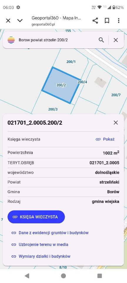Działka budowlana Borów, ul. Ślężna. Zdjęcie 3